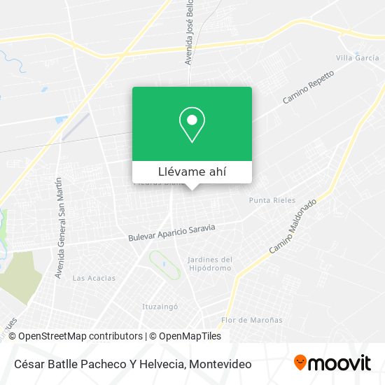 Mapa de César Batlle Pacheco Y Helvecia