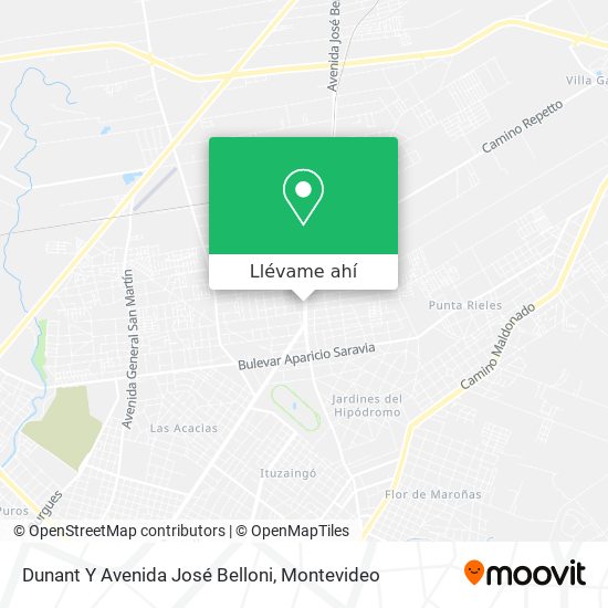 Mapa de Dunant Y Avenida José Belloni
