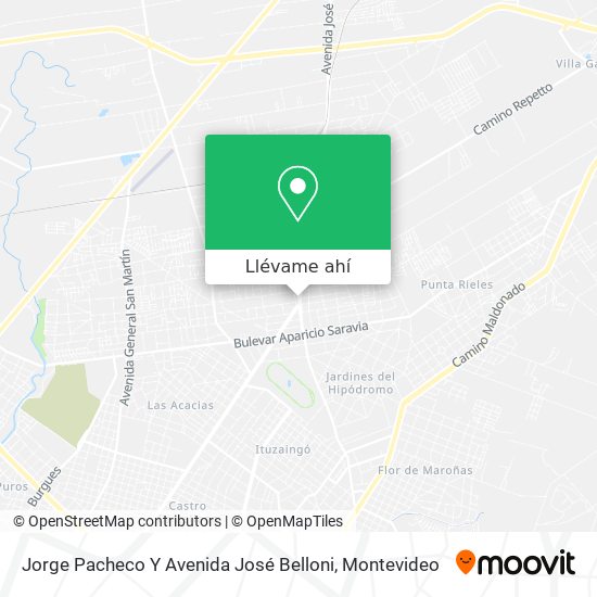 Mapa de Jorge Pacheco Y Avenida José Belloni