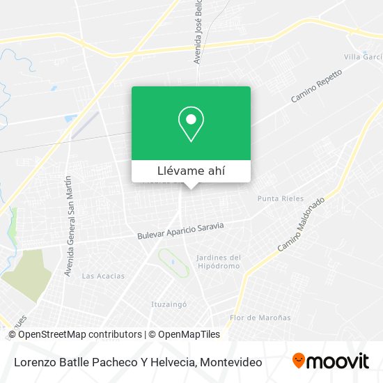 Mapa de Lorenzo Batlle Pacheco Y Helvecia