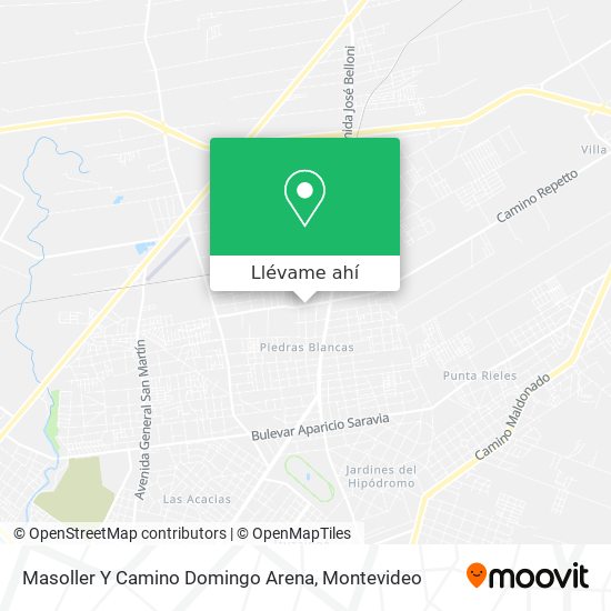 Mapa de Masoller Y Camino Domingo Arena