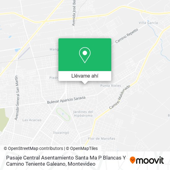 Mapa de Pasaje Central Asentamiento Santa Ma P Blancas Y Camino Teniente Galeano