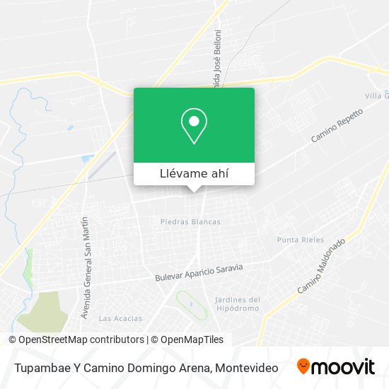 Mapa de Tupambae Y Camino Domingo Arena