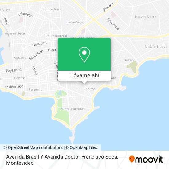 Mapa de Avenida Brasil Y Avenida Doctor Francisco Soca
