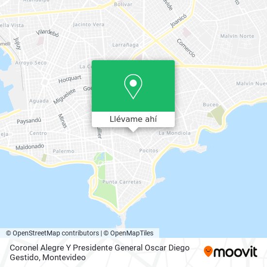 Mapa de Coronel Alegre Y Presidente General Oscar Diego Gestido