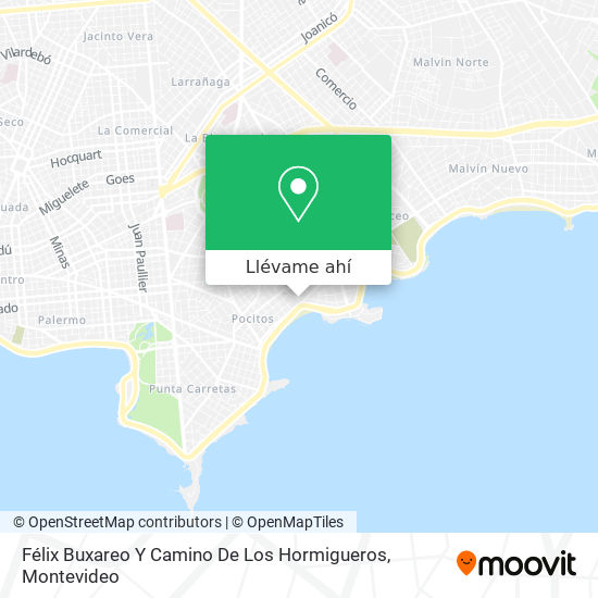 Mapa de Félix Buxareo Y Camino De Los Hormigueros