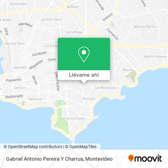 Mapa de Gabriel Antonio Pereira Y Charrua