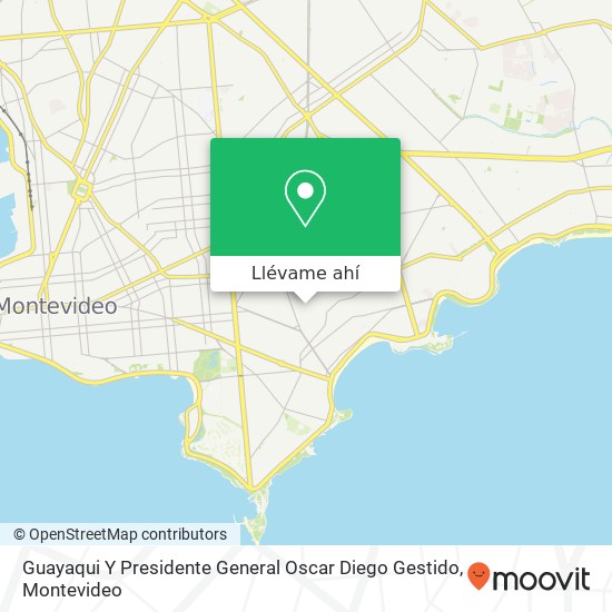 Mapa de Guayaqui Y Presidente General Oscar Diego Gestido