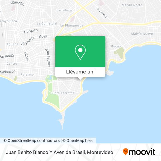 Mapa de Juan Benito Blanco Y Avenida Brasil