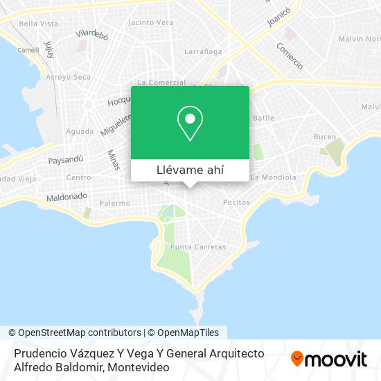 Mapa de Prudencio Vázquez Y Vega Y General Arquitecto Alfredo Baldomir