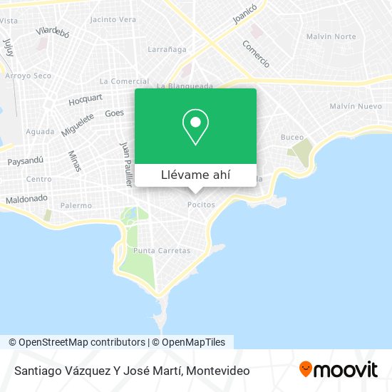Mapa de Santiago Vázquez Y José Martí