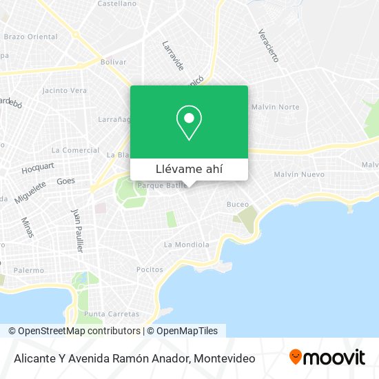 Mapa de Alicante Y Avenida Ramón Anador