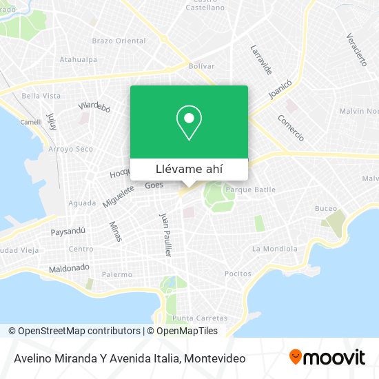 Mapa de Avelino Miranda Y Avenida Italia