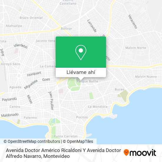 Mapa de Avenida Doctor Américo Ricaldoni Y Avenida Doctor Alfredo Navarro