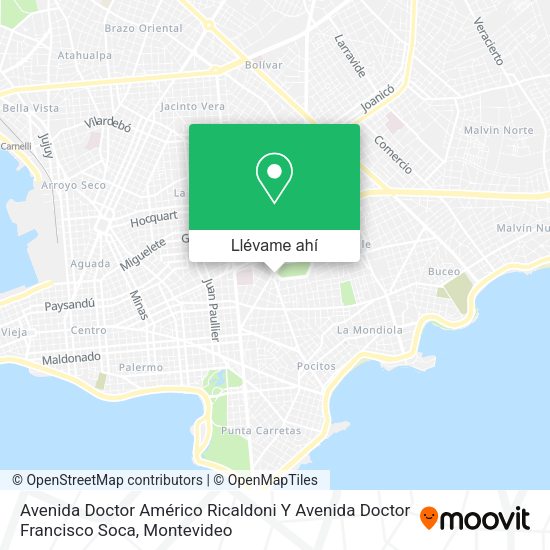 ¿Cómo llegar a Avenida Doctor Américo Ricaldoni Y Avenida Doctor