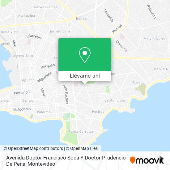 Mapa de Avenida Doctor Francisco Soca Y Doctor Prudencio De Pena
