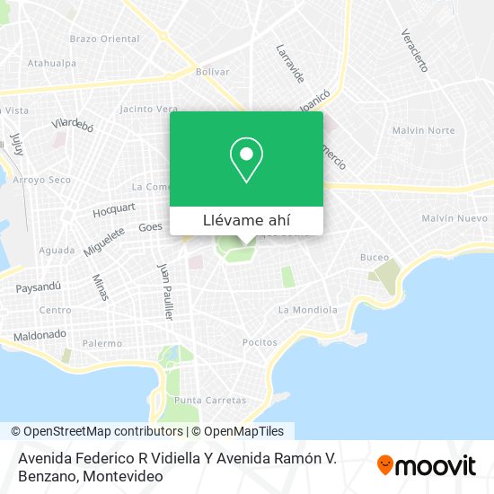 Mapa de Avenida Federico R Vidiella Y Avenida Ramón V. Benzano