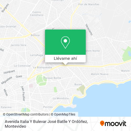 Mapa de Avenida Italia Y Bulevar José Batlle Y Ordóñez