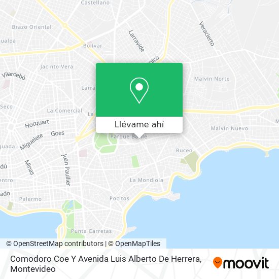 Mapa de Comodoro Coe Y Avenida Luis Alberto De Herrera
