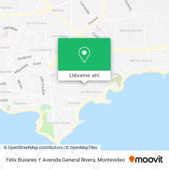 Mapa de Félix Buxareo Y Avenida General Rivera