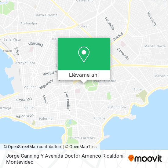 Mapa de Jorge Canning Y Avenida Doctor Américo Ricaldoni