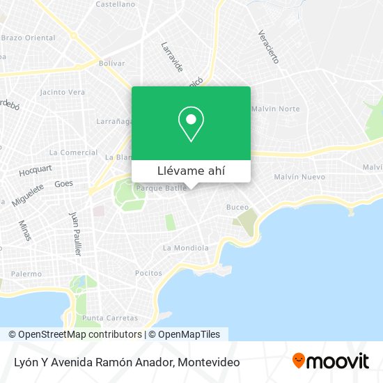 Mapa de Lyón Y Avenida Ramón Anador