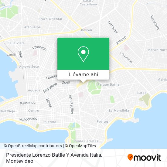 Mapa de Presidente Lorenzo Batlle Y Avenida Italia