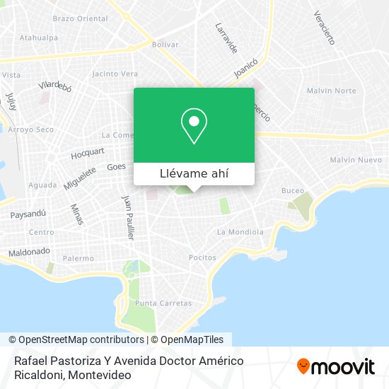 Mapa de Rafael Pastoriza Y Avenida Doctor Américo Ricaldoni