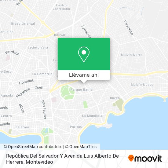Mapa de República Del Salvador Y Avenida Luis Alberto De Herrera