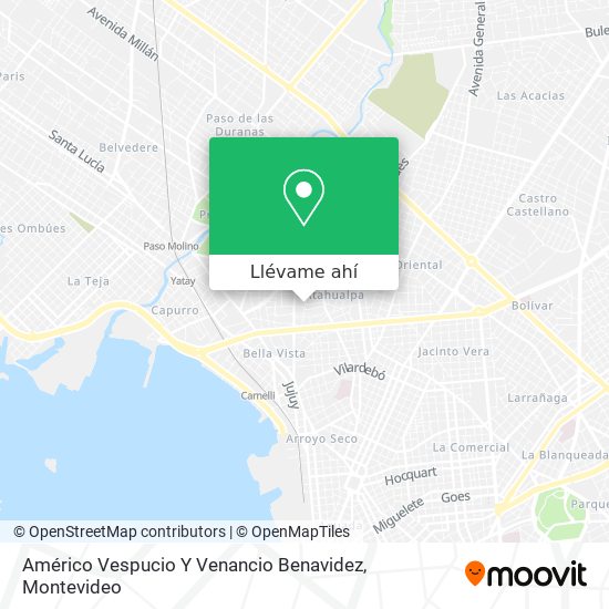 Mapa de Américo Vespucio Y Venancio Benavidez