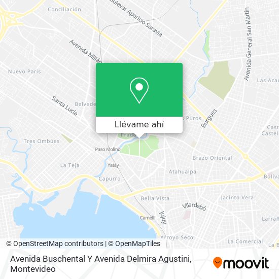 Mapa de Avenida Buschental Y Avenida Delmira Agustini