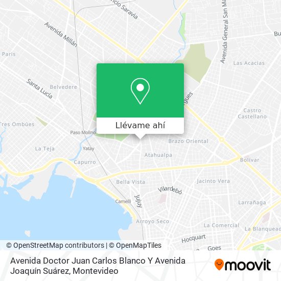 Mapa de Avenida Doctor Juan Carlos Blanco Y Avenida Joaquín Suárez