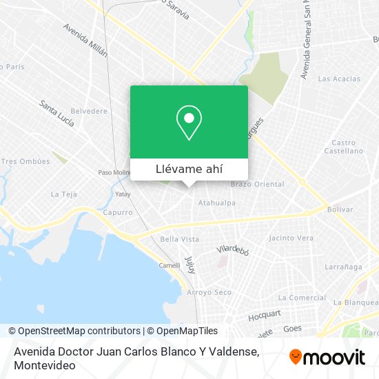 Mapa de Avenida Doctor Juan Carlos Blanco Y Valdense