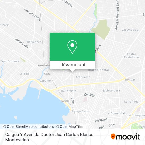 Mapa de Caigua Y Avenida Doctor Juan Carlos Blanco