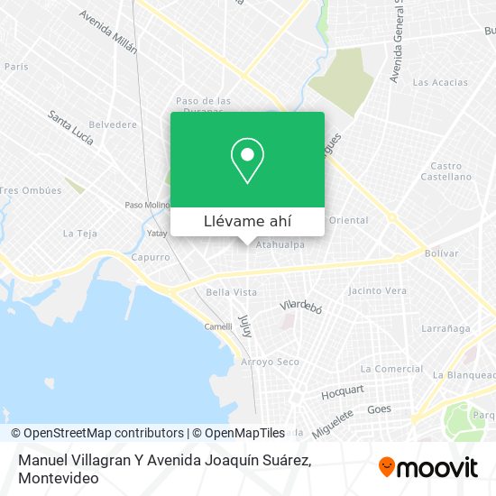 Mapa de Manuel Villagran Y Avenida Joaquín Suárez