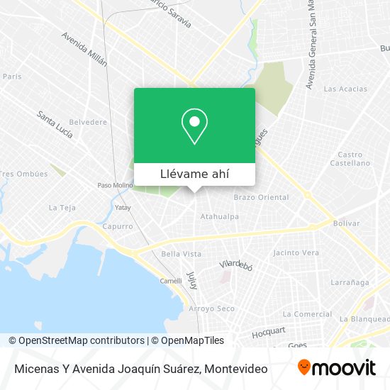 Mapa de Micenas Y Avenida Joaquín Suárez