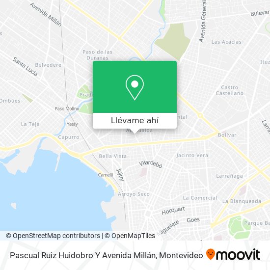 Mapa de Pascual Ruiz Huidobro Y Avenida Millán