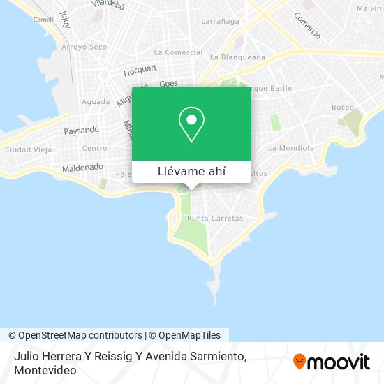 Mapa de Julio Herrera Y Reissig Y Avenida Sarmiento