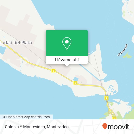 Mapa de Colonia Y Montevideo