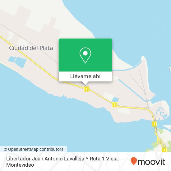 Mapa de Libertador Juan Antonio Lavalleja Y Ruta 1 Vieja