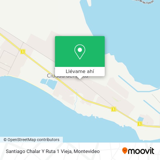 Mapa de Santiago Chalar Y Ruta 1 Vieja