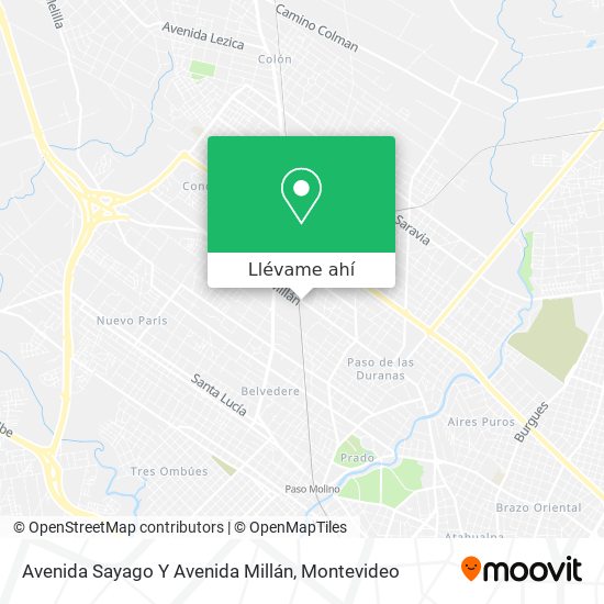 Mapa de Avenida Sayago Y Avenida Millán