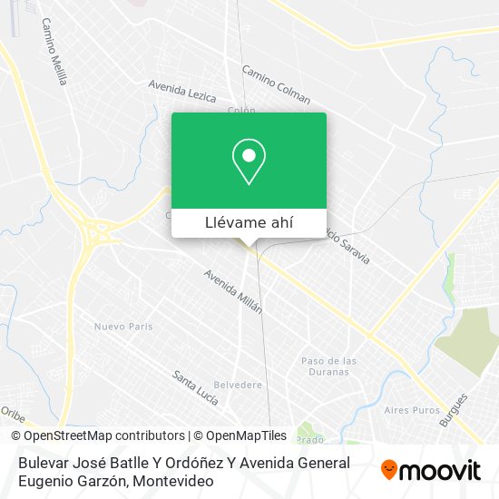 Mapa de Bulevar José Batlle Y Ordóñez Y Avenida General Eugenio Garzón