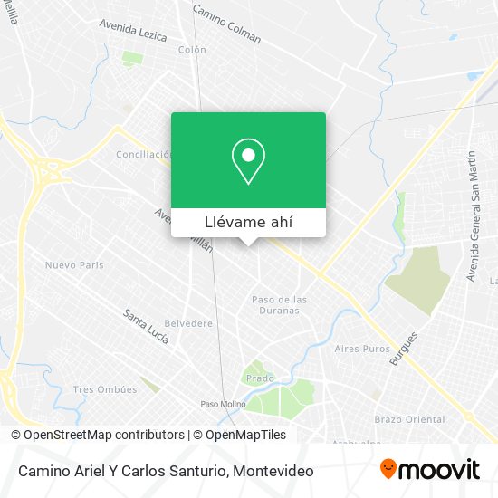 Mapa de Camino Ariel Y Carlos Santurio