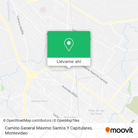 Mapa de Camino General Máximo Santos Y Capitulares