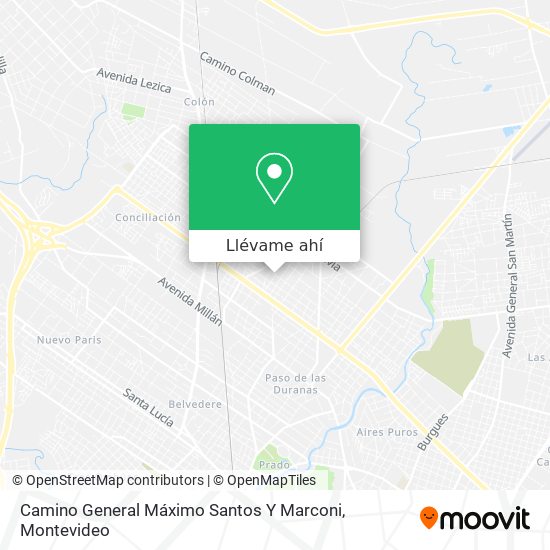 Mapa de Camino General Máximo Santos Y Marconi