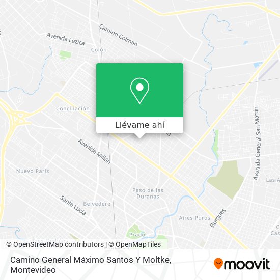 Mapa de Camino General Máximo Santos Y Moltke