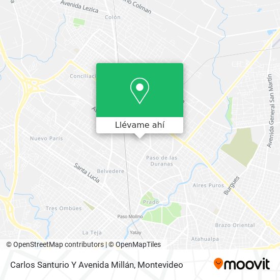 Mapa de Carlos Santurio Y Avenida Millán