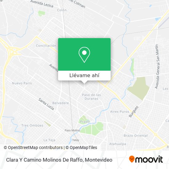 Mapa de Clara Y Camino Molinos De Raffo