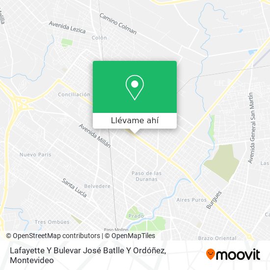 Mapa de Lafayette Y Bulevar José Batlle Y Ordóñez